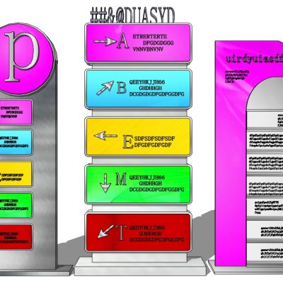 商场商业道路指示牌标