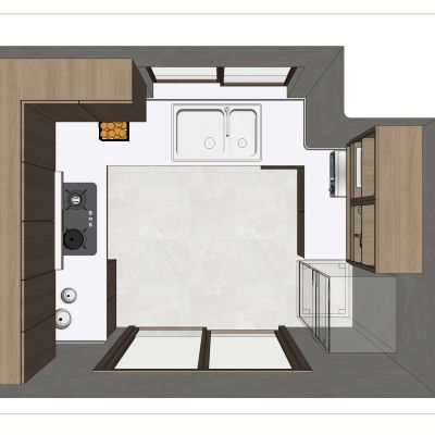 现代北欧新中式厨房