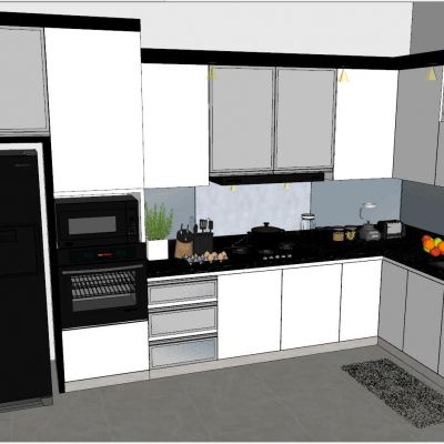 现代北欧开放厨房