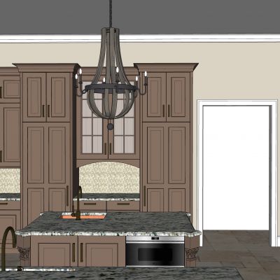 简欧式美式乡村别墅厨房