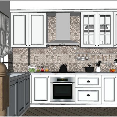 简欧式美式田园厨房