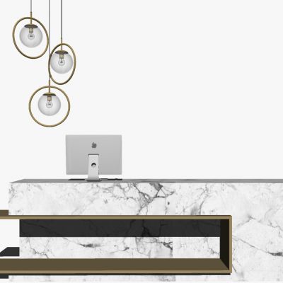 现代接待台服务台前台接待