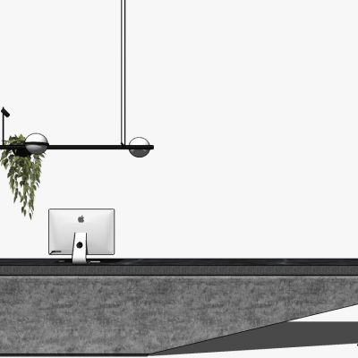 现代接待台服务台前台接待