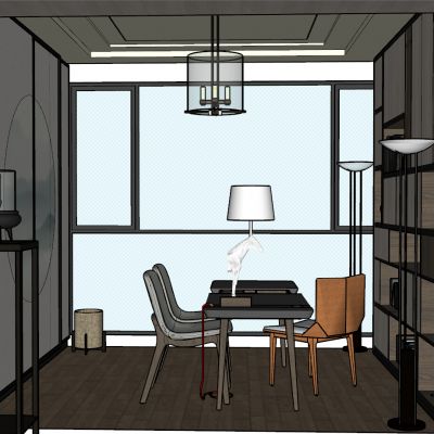 现代新中式书房