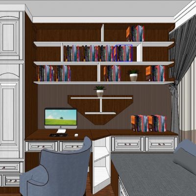 欧式榻榻米书房