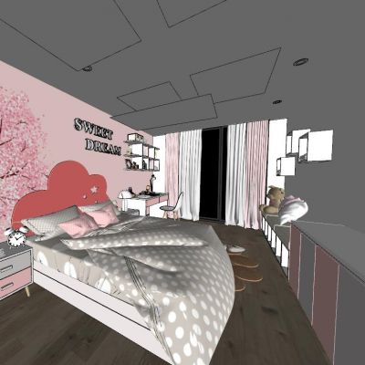 现代简约女儿房