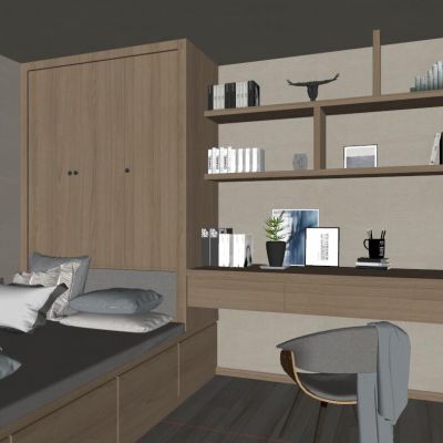 后现代简约港式北欧卧室