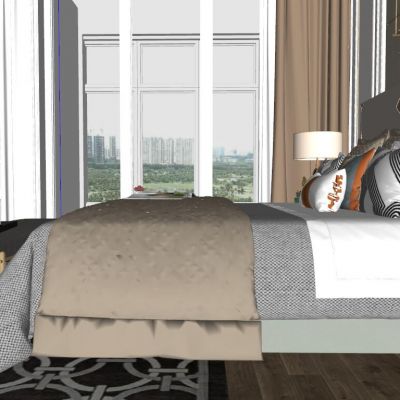 美式后现代港式北欧轻奢田园卧室