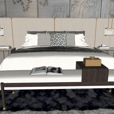 新中式日式现代北欧轻奢卧室