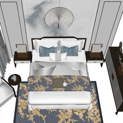 现代新中式卧室