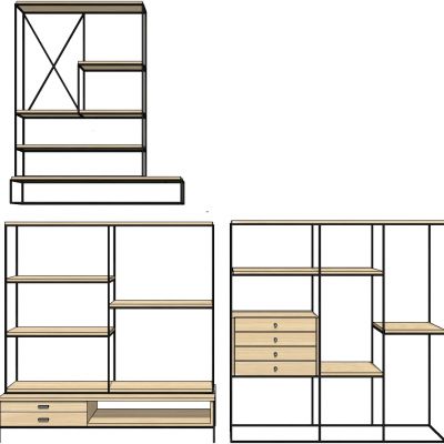 其他现代木制货架