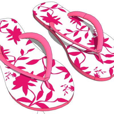 服装展陈人字拖鞋