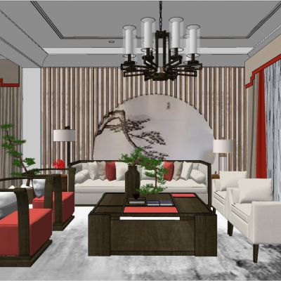 新中式新古典中式客厅