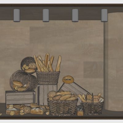 服装展陈现代商场店面橱窗糕点店展陈