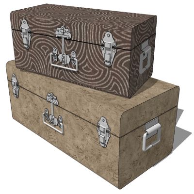 服装展陈皮箱收纳箱子