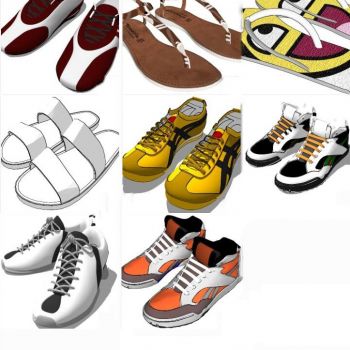 服装展陈男士休闲鞋