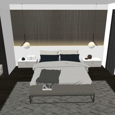 后现代简约港式日式北欧轻奢卧室