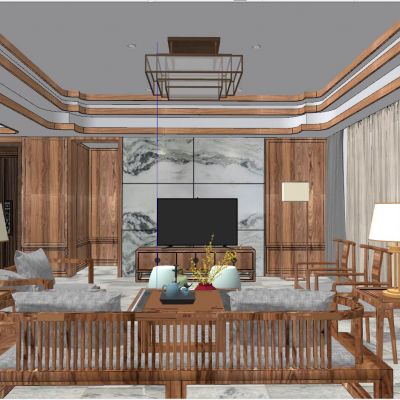 新中式东南亚日式客厅