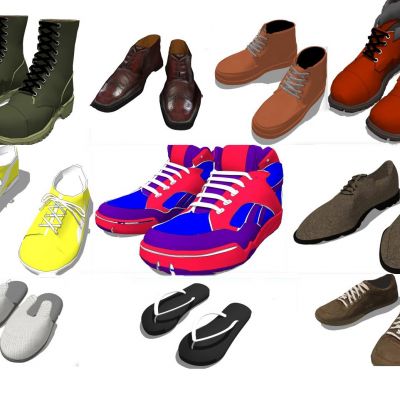 服装展陈男士休闲鞋
