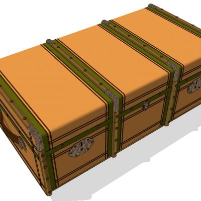 服装展陈皮箱收纳箱子