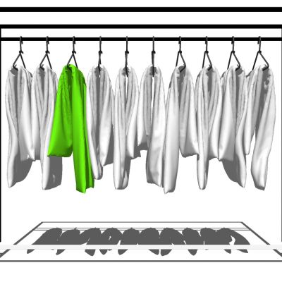 服装展陈服装专卖店衣架