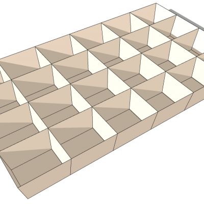 服装展陈衣帽间收奶盒袋子