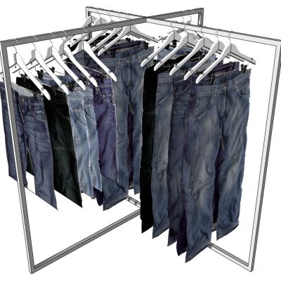 服装展陈服装专卖店衣架