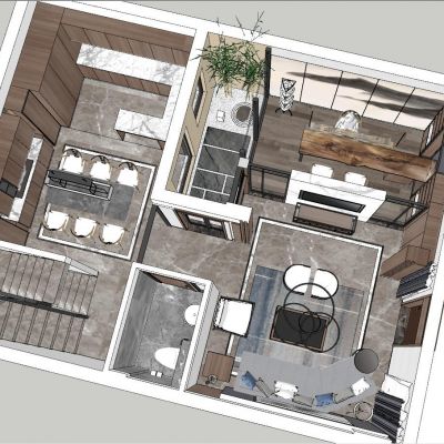 现代新中式日式东南亚泰式客厅