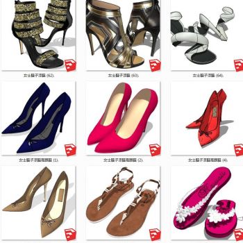 服装展陈女士鞋子凉鞋拖鞋