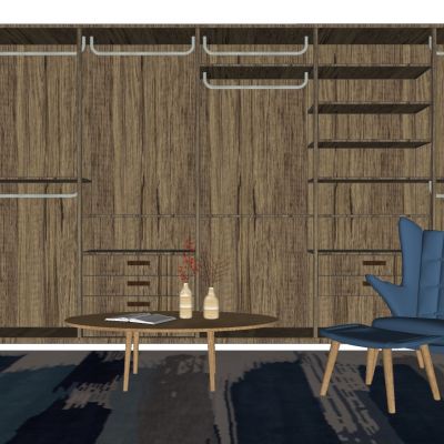 服装展陈现代衣帽间衣服饰品