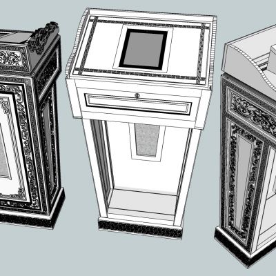 其他新中式欧式雕花花纹展示柜