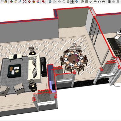 后现代简约港式客厅