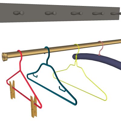 服装展陈服装专卖店衣架