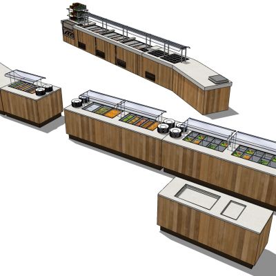 其他现代自助餐餐厅食堂展柜