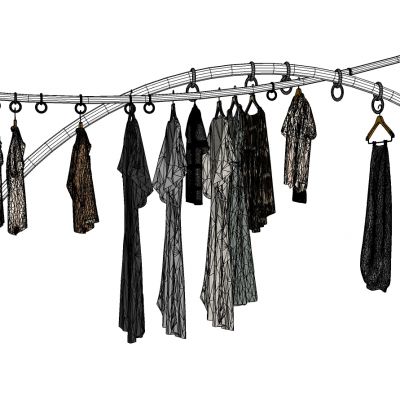 服装展陈服装店构件衣架