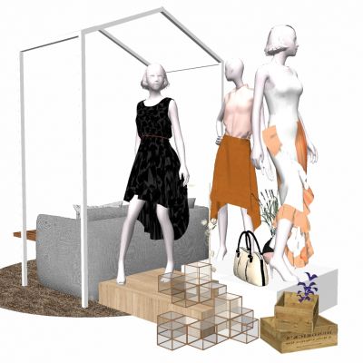 服装展陈服装专卖店展台