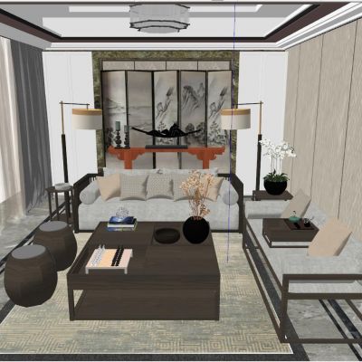 新中式日式客厅