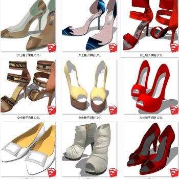 服装展陈女士鞋子凉鞋