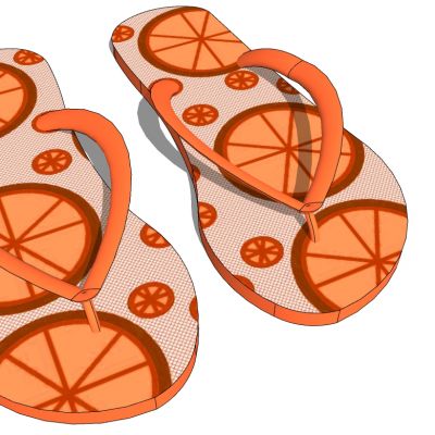 服装展陈人字拖鞋