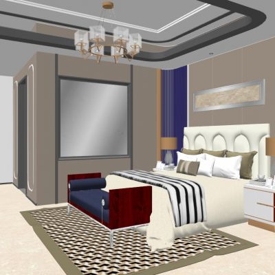 后现代港式新古典卧室