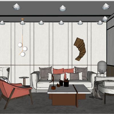 现代北欧低奢日式客餐厅