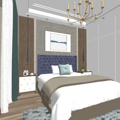 后现代港式北欧卧室