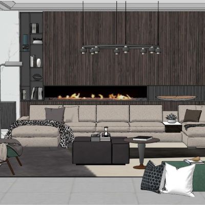 后现代港式北欧客厅