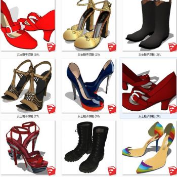 服装展陈女士鞋子凉鞋