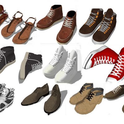 服装展陈男士休闲鞋