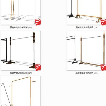 服装展陈服装专卖店衣架