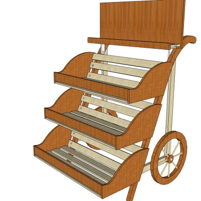 其他现代木制车轮货架