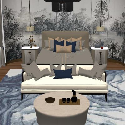 现代新中式卧室