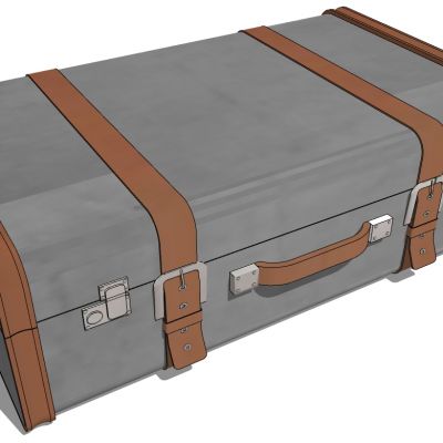 服装展陈皮箱收纳箱子