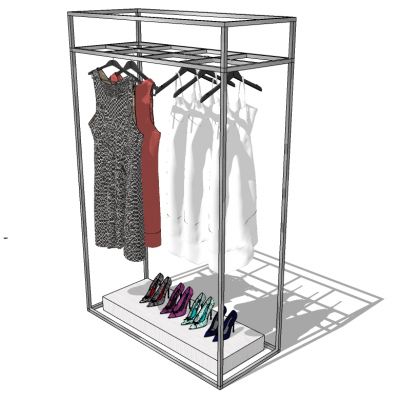 服装展陈服装专卖店衣架